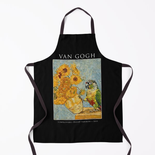 Item preview, Van Gogh Sunflowers Parrot Green Cheek Conure Fun Art Lover designed and sold by snailslowdance.