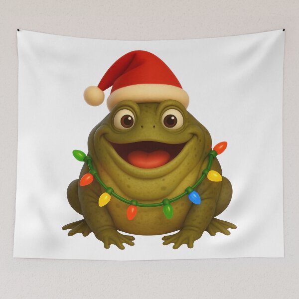 Item preview, Merry Scrotum Frog Christmas designed and sold by Sillytoe.