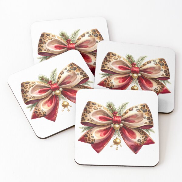 Item preview, Watercolor Leopard Christmas Bow  designed and sold by BetweenForms.