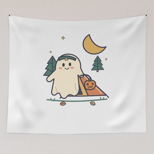 Item preview, Halloween Camping Ghost with Pumpkin Lantern designed and sold by EcomGenius.