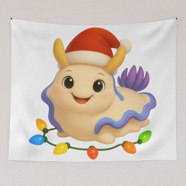 Item preview, Cheerful Sea Slug Christmas designed and sold by Sillytoe.
