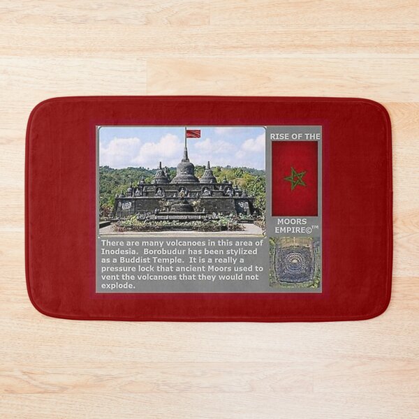 Item preview, Mu’ur (UM) Empire™ al-Benhadiel©™, Borobudur, Indonesia, red background designed and sold by HardyKnitDesign.