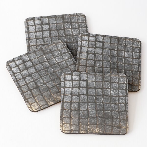Item preview, Weathered Square Basalt Cobblestone Grid designed and sold by Piotrek0001.