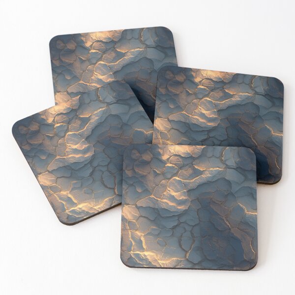 Item preview, Golden Hour Glow on Slate Boulders Art designed and sold by Piotrek0001.