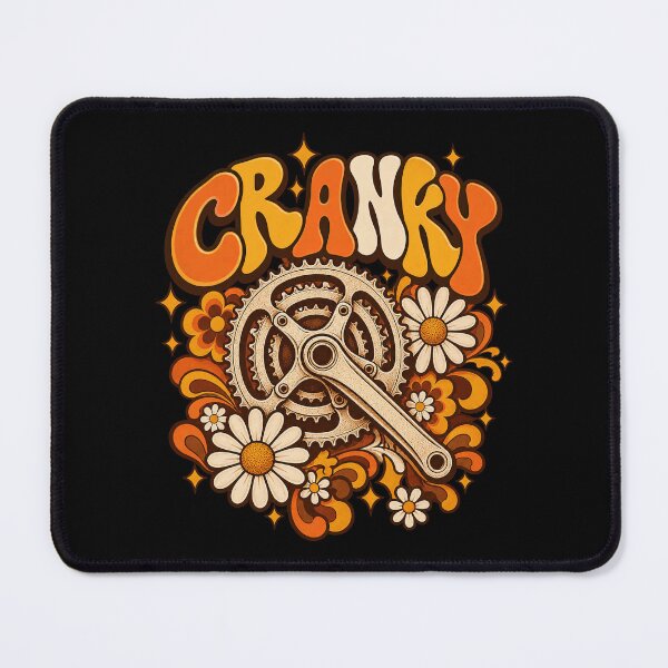 Item preview, Cranky Funny Bicycle Crankset Groovy 70s Daisy Blossoms designed and sold by adiencarteras.