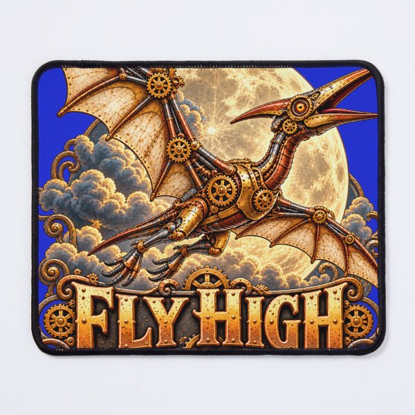 Item preview, Fly High Motivational Steampunk Pteradactyl designed and sold by TheThinglings.
