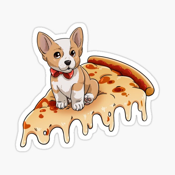 Pizza Dog Sticker