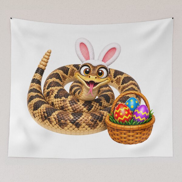 Item preview, Playful Timber Rattlesnake Easter designed and sold by Sillytoe.