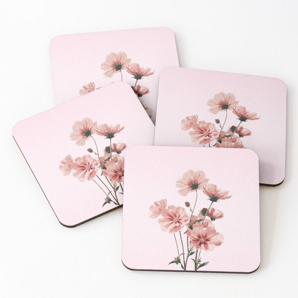 Item preview, Blush Pink Cosmos Flower Wall Art - Minimalist Botanical Floral Print designed and sold by FKA1Design.