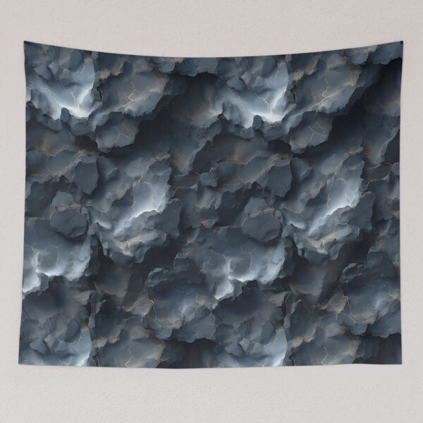 Item preview, Blue Grey Marbled Cracked Ice Shards designed and sold by Piotrek0001.