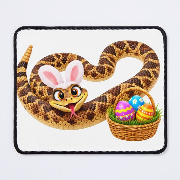 Item preview, Playful Western Diamondback Rattlesnake Easter designed and sold by Sillytoe.