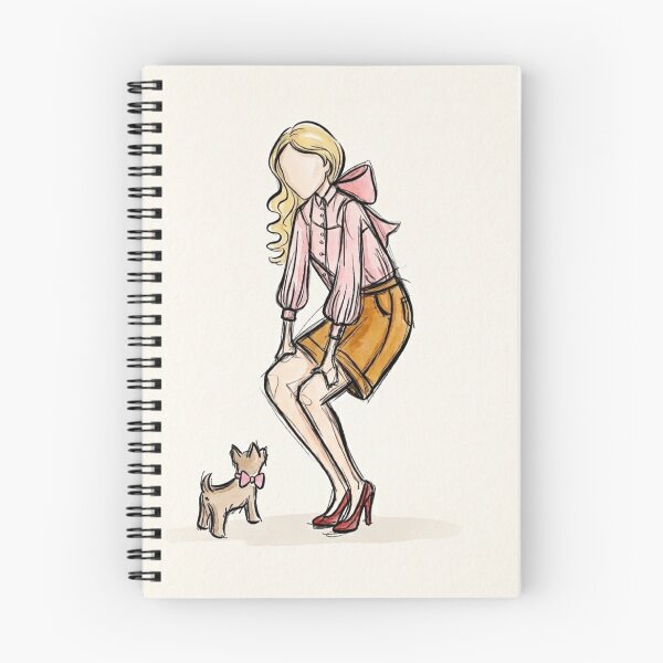 Item preview, Chic Fashion Illustration Woman and Cute Dog designed and sold by AmberOriginals.