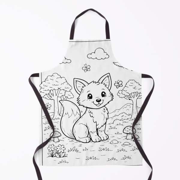 Item preview, Coloring book style print. Fox designed and sold by MS Production.