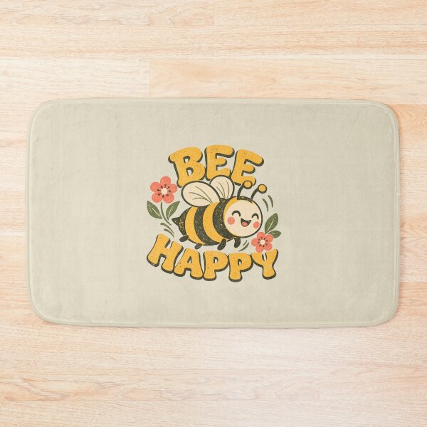 Item preview, Bee Happy – Cute Bumblebee and Flowers designed and sold by AwesomeBeyondLimits.