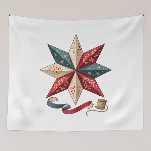 Item preview, Hand Folded Winter Paper Star designed and sold by Philippa Shop.