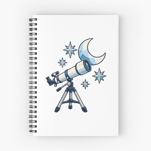 Item preview, Icy Moon Telescope Stargazing Emblem designed and sold by Philippa Shop.