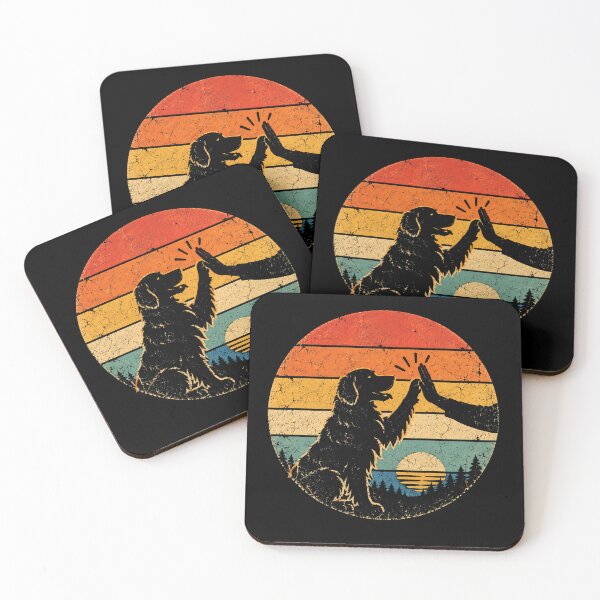 Item preview, Dog High Five Retro Sunset Silhouette designed and sold by DariaOltes.