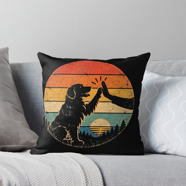 Item preview, Dog High Five Retro Sunset Silhouette designed and sold by DariaOltes.