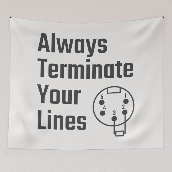 Item preview, Always Terminate Your Lines DMX Stage Lighting Technician Humor designed and sold by drTerrens.