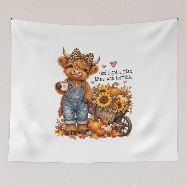 Item preview, Funny Highland Cow Christian Autumn designed and sold by anapldv.