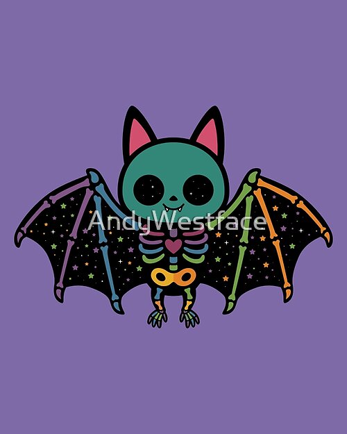 Item preview, Rainbow Glow Bat designed and sold by AndyWestface.