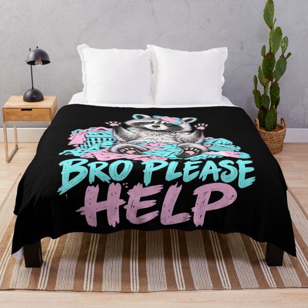 Item preview, Raccoon Bro Please Help Laundry Laugh designed and sold by elderberry.