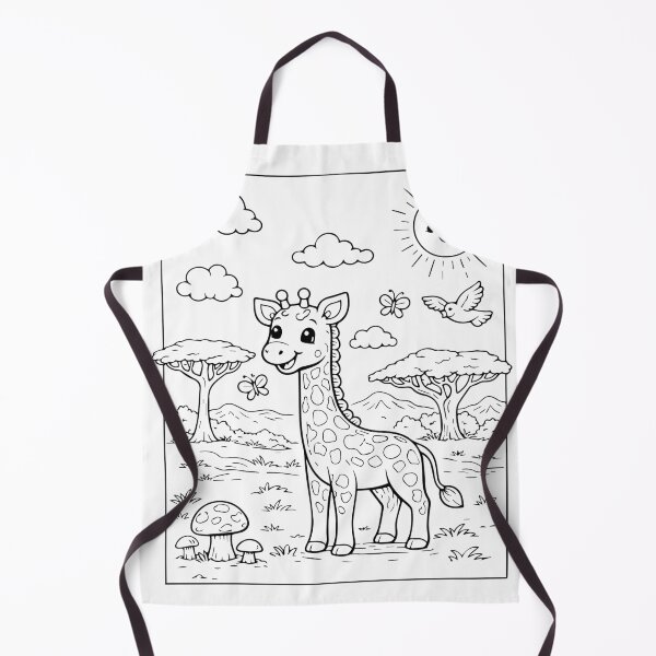 Item preview, Coloring book style print. Giraffe designed and sold by MS Production.