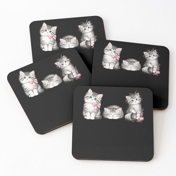 Item preview, Playful Kittens and a Pink Bow designed and sold by elderberry.