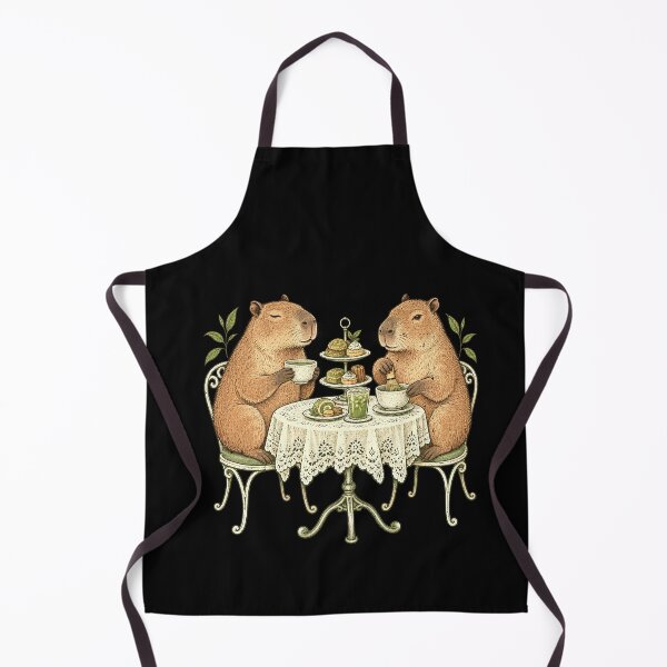 Item preview, Capybaras Sharing a Matcha Tea Party designed and sold by elderberry.