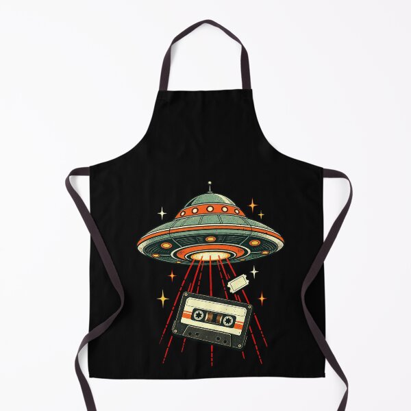 Item preview, 80s Retro UFO Beaming Up a Music Cassette designed and sold by elderberry.