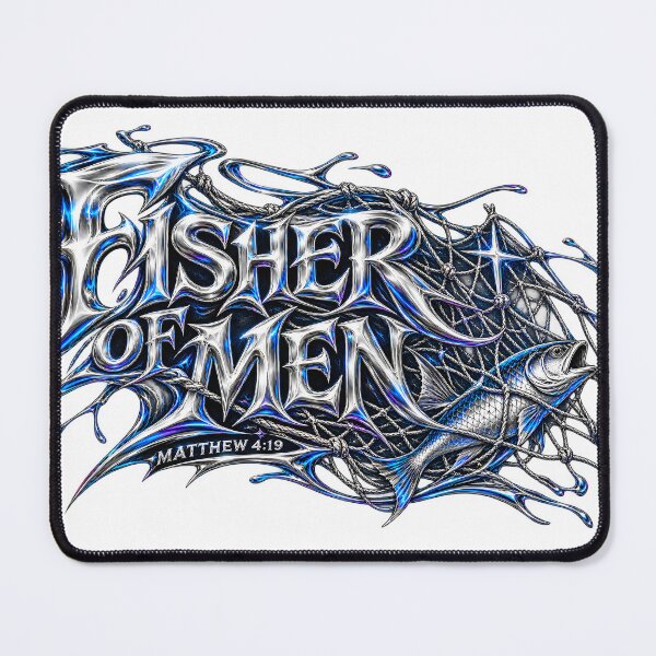 Item preview, Fisher of Men Chrome Catholic T-Shirt designed and sold by PrayerWarriorUSA.