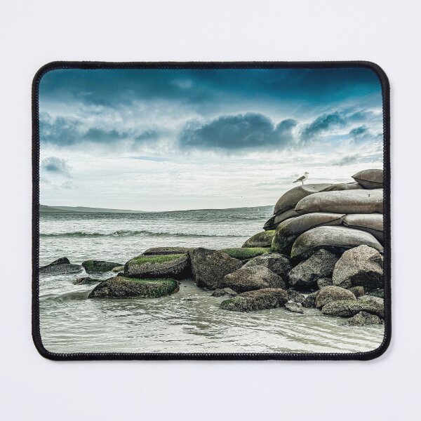 Item preview, Seagull stranded on the Beach waiting on God. designed and sold by Coastal Wearable Art & Home Decor.