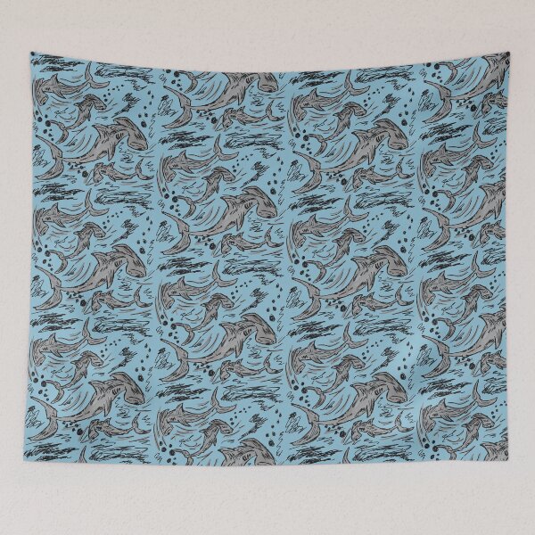 Item preview, Swarm of sharks designed and sold by QKrakenGreat719.