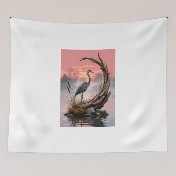 Item preview, Crane on lake designed and sold by GraphicStyleX.