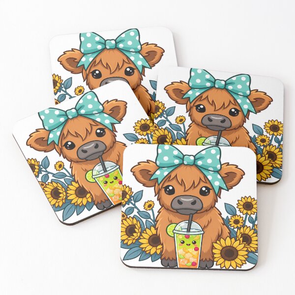 Item preview, Cow drinking tea designed and sold by RedPandaDawg.