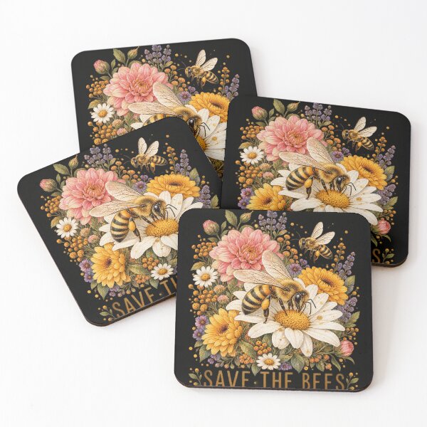 Item preview, Save the Bees Floral Pollinator Art designed and sold by anapldv.