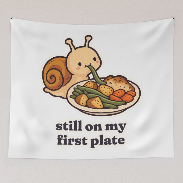 Item preview, Cute Snail Still on My First Plate Thanksgiving designed and sold by OuqCreations.