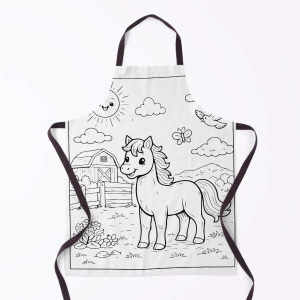 Item preview, Coloring book style print. Horse designed and sold by MS Production.