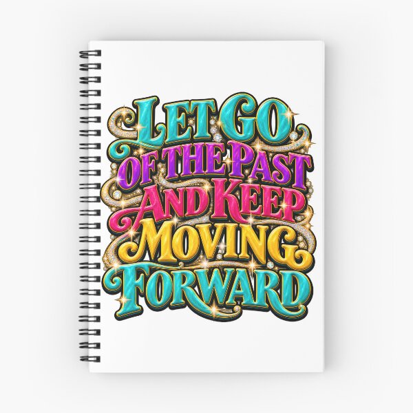 Item preview, Let Go Of The Past And Keep Moving Forward Retro Stardust Typography designed and sold by IrisByJoVon.