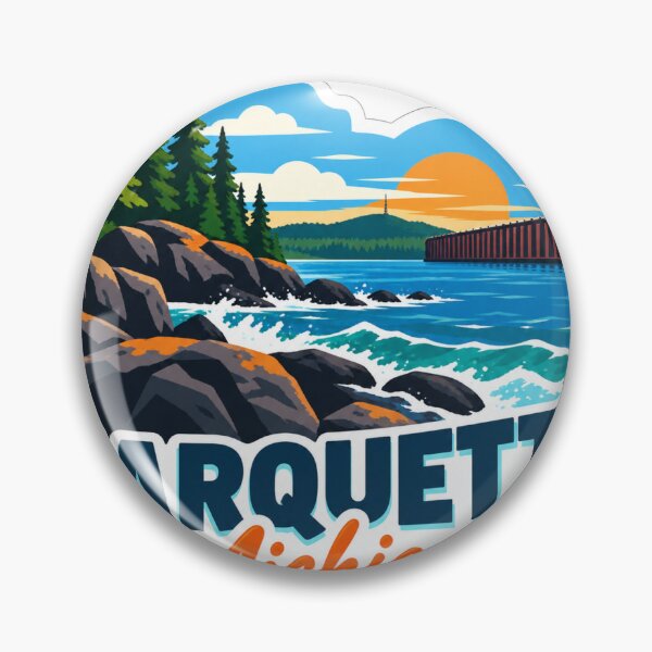 Item preview, arquette Michigan – Lake Superior Coastal Sunset Travel Sticker designed and sold by mnkyride.