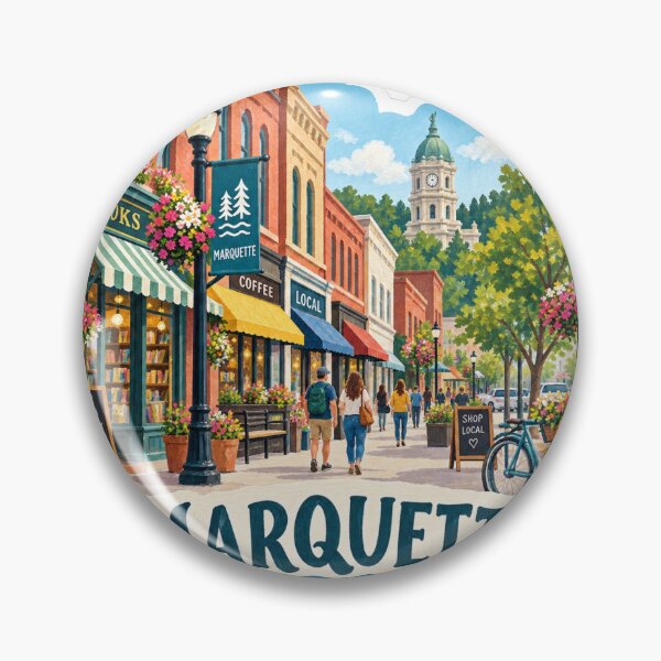 Item preview, Marquette Michigan – Lake Superior Coastal Sunset Travel Sticker designed and sold by mnkyride.
