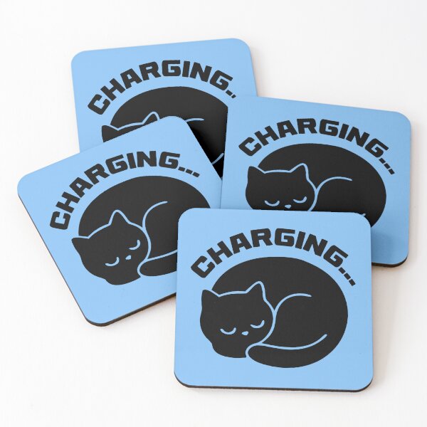 Item preview, Charging Sleeping Black Cat Cute Introvert designed and sold by LinaValearte.