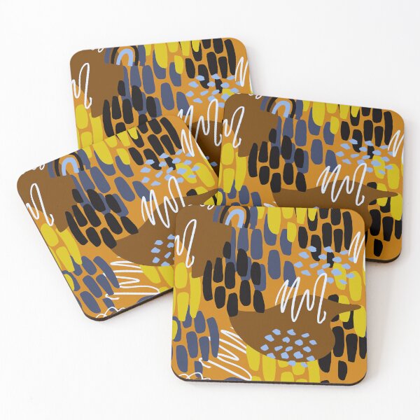 Item preview, Trendy Tangerine, Yellow, And Brown Abstract Flora Designs designed and sold by DEC02.
