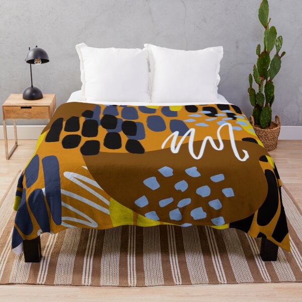 Item preview, Trendy Tangerine, Yellow, And Brown Abstract Flora Designs designed and sold by DEC02.