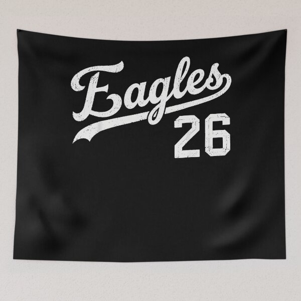 Item preview, Eagles 26 Vintage Script Sports Team Number Fan designed and sold by slmfams.