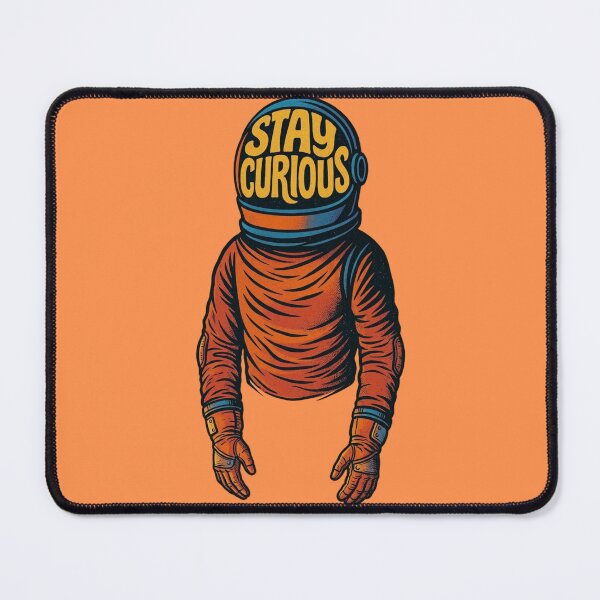Item preview, Stay Curious Astronaut Helmet - Retro Space Vintage Sci-Fi designed and sold by DNBY.