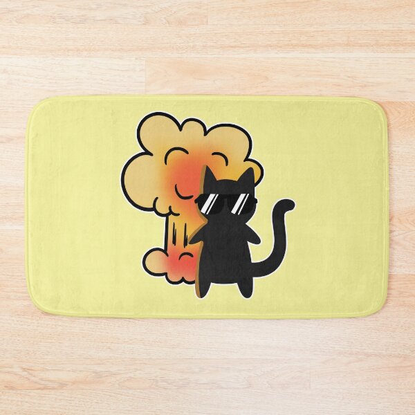 Item preview, Funny Cool cat walking away from an explosion like a badass Drawing designed and sold by magdalenanegra.