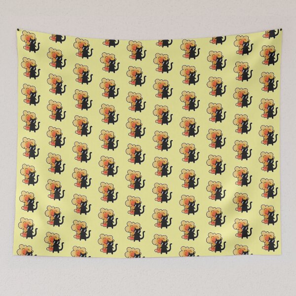 Item preview, Funny Cool cat walking away from an explosion like a badass Drawing designed and sold by magdalenanegra.