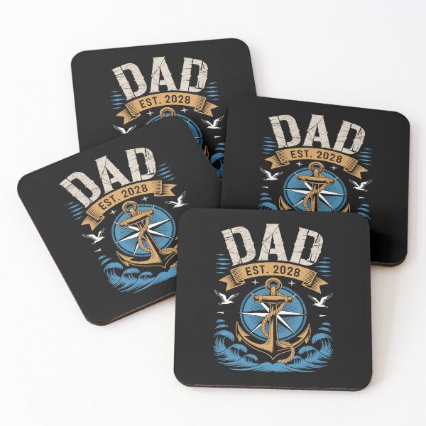 Item preview,  Dad Est 2028 – Nautical Anchor Compass New Dad Pregnancy Art designed and sold by jkrphoto.