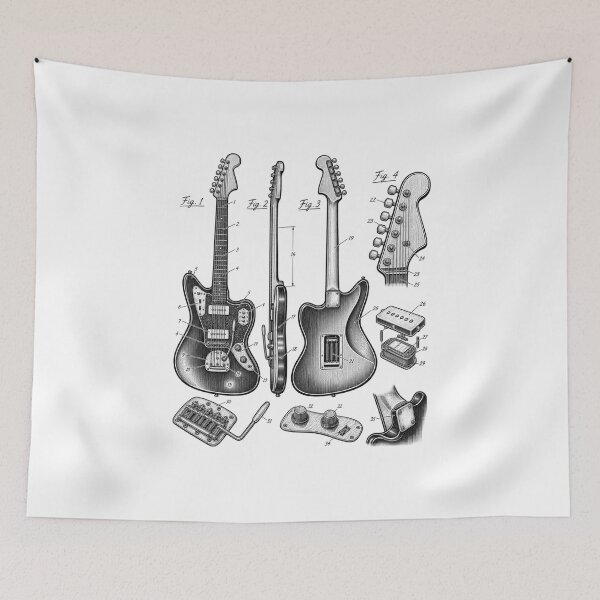 Item preview, Electric Guitar Technical Illustration designed and sold by anapldv.